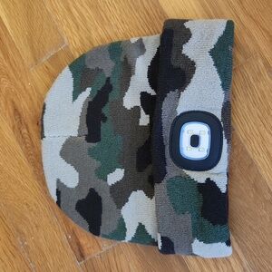 Night Scope Camouflage Beanie with LED Rechargeable Light